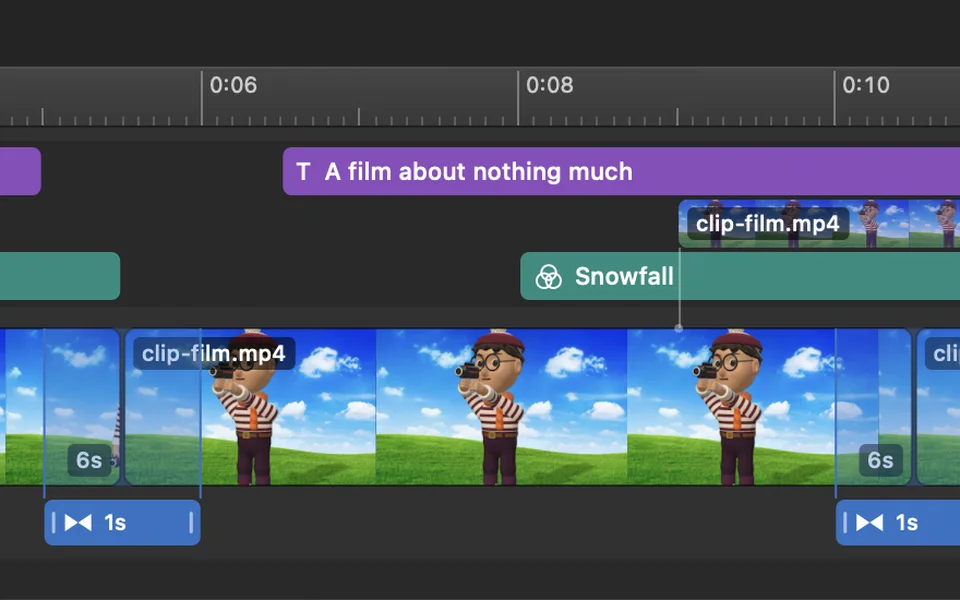 Magnetic timeline in PictureWriter